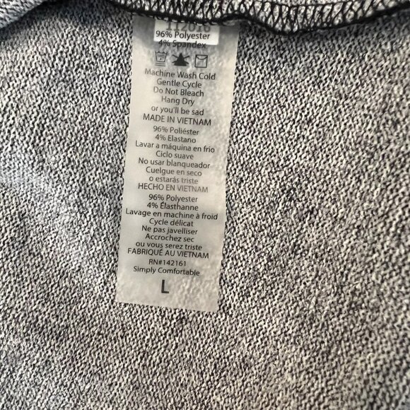 LuLaRoe NWT Cardigan L Black Grey Red Womens Longline Sleeveless Duster Sz Large - Picture 10 of 10